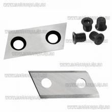 Ножи для садовых измельчителей 60х30 D10мм двухсторонние (Einhell Ryobi Grunfeld Gruntek Scheppach DWT и др.) с винтами в комплекте