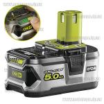 Аккумулятор Ryobi RB18L50 One+ (18V, 1 х 5А/ч) Lithium+