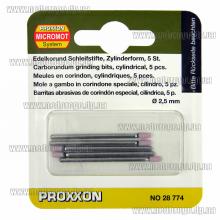 Шлифовальные насадки Proxxon 28774 карборунд 5шт цилиндр 2,5мм