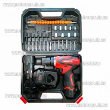 Аккумуляторный шуруповерт Sakuma SD1203C+ Set (двухскоростной c подсветкой, 2 АКБ, кейс с набором бит головок сверл и гибким магнитным адаптером удлинителем)