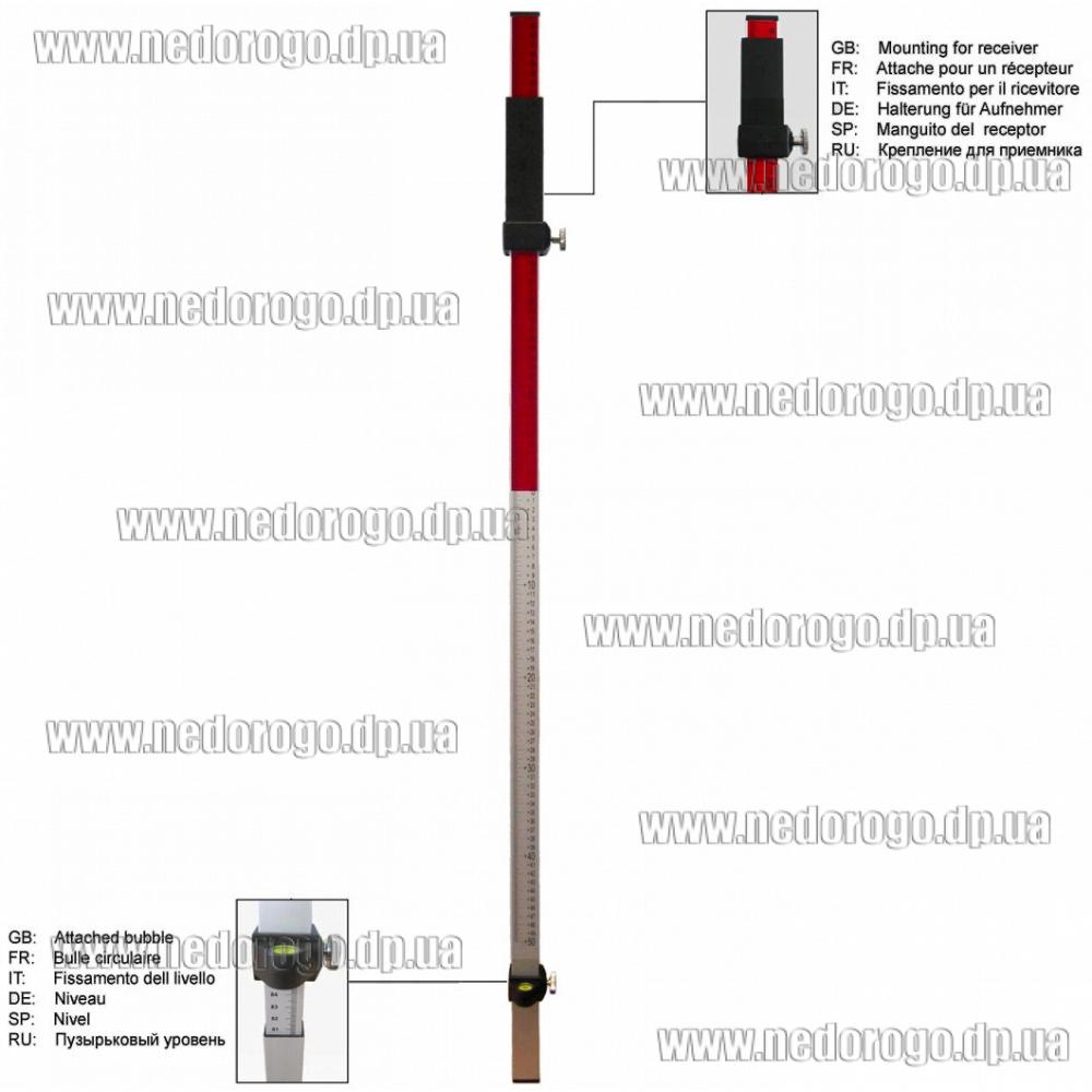 ADA Laser STAFF рейка нивелирная 2.4м A00230, рейка для нивелира, рейка ...
