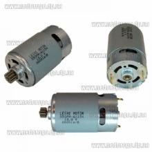 Мотор 18V (10 мм. 12 зуб) для шуруповертов (для Интерскол ДА-18ЭР и аналогов) (двигатель 18 вольт) вал с шестерней d10мм 12 зубов