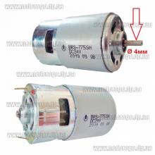 Мотор 24V ось 4мм для аккумуляторных болгарок, пил, шуруповертов и других инструментов (двигатель 24 вольт) 775 series толстый вал 4мм