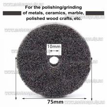 Полировальный диск на заточные мини станки и точило гравер с гибким валом (75х20х10мм серый нейлон) GREY Nylon Grinding Wheel