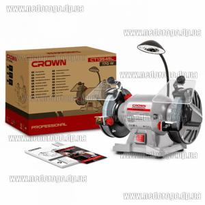 CROWN CT13545L двухдисковый заточной станок точило 125мм 170Вт с гибкой LED лампой подсветки
