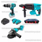 Набор аккумуляторного инструмента Grand №3 (МШУ-20BL + ДА-20/13UBL + ПА-20/26 BL) в кейсе