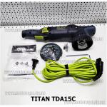 TITAN TDA15C ротационно эксцентриковая полировальная машина (1200Вт 125мм ход 15мм) со съемным кабелем 8м