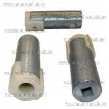 Втулка соединитель для триммера Wintech WGT-1000 (конектор под трос 5мм, металл + пластик) высота 47мм без винта крепления