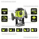 Доп фото Фрезер Ryobi RRT1600-K (кейс, набор фрез, профи) №4