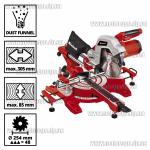 Доп фото Пила торцевая Einhell TC-SM 254 (Ø254 мм, протяжка, лазер) №1