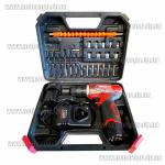 Доп фото Аккумуляторный шуруповерт Sakuma SD1203C+ Set (двухскоростной c подсветкой, 2 АКБ, кейс с набором бит головок сверл и гибким магнитным адаптером удлинителем) №7