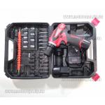 Доп фото Аккумуляторный шуруповерт Sakuma SD1203C+ Set (двухскоростной c подсветкой, 2 АКБ, кейс с набором бит головок сверл и гибким магнитным адаптером удлинителем) №16