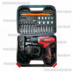 Доп фото Аккумуляторный шуруповерт Sakuma SD1203C+ Set (двухскоростной c подсветкой, 2 АКБ, кейс с набором бит головок сверл и гибким магнитным адаптером удлинителем) №2