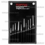 Доп фото Набор выколоток и керн в чехле TOPTUL 10ед. GPAQ1001 №1