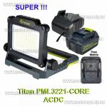 Доп фото Titan PML3221-CORE ACDC светодиодный фонарь прожектор с гибридным питанием (30Вт, 21V или 220V, встроенный USB, 1 адаптер, каркас) №1