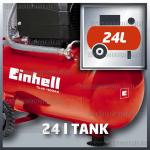 Доп фото Компрессор Einhell TC-AC 190/24/8 (24л 165 л/мин 8 бар) №3