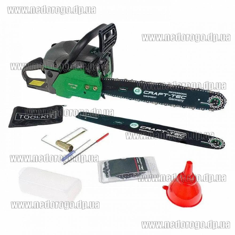 Бензопила Craft-Tec CT-5000 эконом (2 шины 2 цепи праймер металл