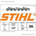 Доп фото Цепь Stihl для аккумуляторной мини пилы (6 дюймов 36 звеньев 1/4 для шины 15см) для Grand АПЦ-20V/6", Procraft PKA16 и аналогов №7
