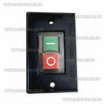 Доп фото Кнопка включения на ленточную пилу, бетономешалку, станок (электромагнитный пускатель станка) 6А 4 контакта с рамкой №9