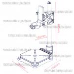 Доп фото BG-6117 стойка сверлильно фрезерная поворотная для дрели и гравера (чугунное основание, ласточкин хвост) №38