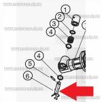 Доп фото Палец буксы на отбойный молоток фиксатор 110мм - Титан PM1800 Sturm RH2521PM Dnipro-M SH-45 и аналоги №4