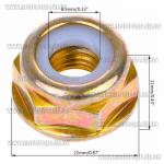 Доп фото Гайка редуктора косы с левой резьбой М10 и шайба (комплект) №9