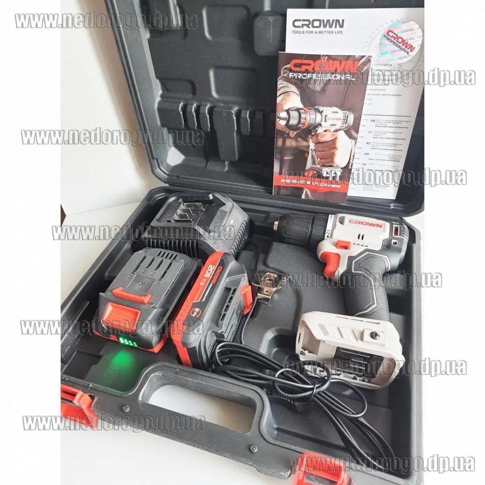 CROWN CT21104XS-2 BMC бесщеточный аккумуляторный шуруповерт с