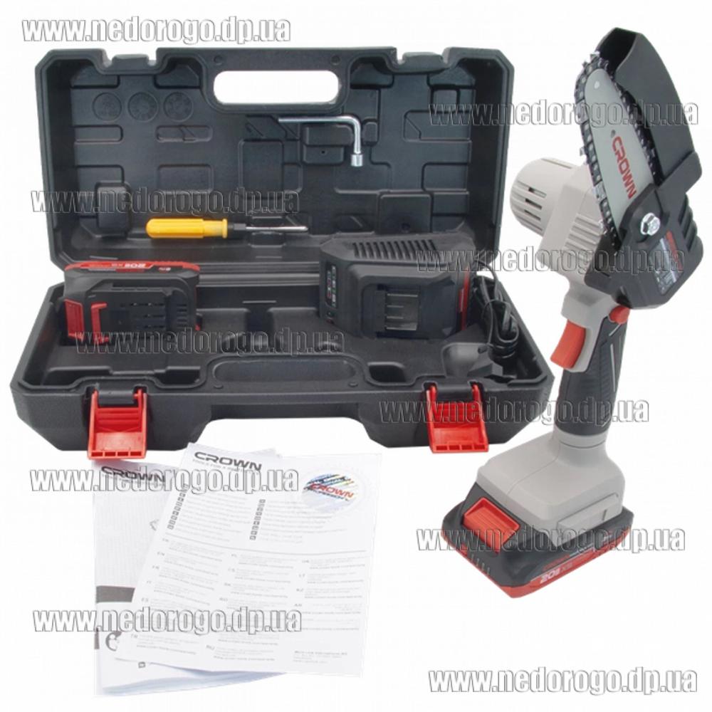 Crown CT25019XS-2 BMC аккумуляторная цепная мини пила сучкорез 20В
