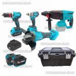 Доп фото Набор аккумуляторного инструмента Grand №4 (МШУ-20BL + ДА-20/13UBL + AG-800UBL + ПА-20/26 BL) в кейсе №1