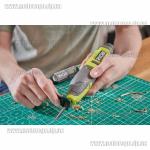 Доп фото Ryobi RPC4-120G аккумуляторная стамеска (беспроводное долото 4В 2Ач USB 3 резца) электростамеска №7