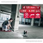 Доп фото 603825700 Metabo RSEV 19-125 RT шлифовальная машина для бетона 1900Вт 125мм плавный пуск с регулировкой оборотов в кейсе №23