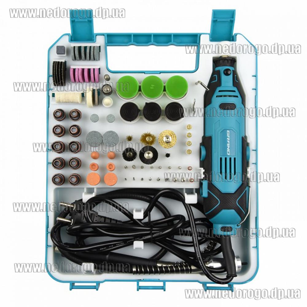 Гравер Grand МГ-670К/218 (670вт гибкий вал 218 предметов в боксе