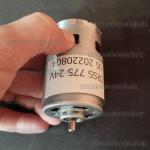 Доп фото Мотор 24V ось 5мм для аккумуляторных болгарок, кос, пил, шуруповертов и других инструментов (двигатель 24 вольт) 775 series толстый вал 5мм  №12