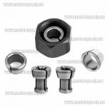 Доп фото Комплект гайка M17 и 5 цанг D6мм+D6.35мм+d8мм+d9.52+d10мм для съемных и кромочных фрезеров №9