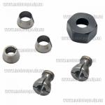 Доп фото Комплект гайка M17 и 5 цанг D6мм+D6.35мм+d8мм+d9.52+d10мм для съемных и кромочных фрезеров №11