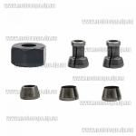 Доп фото Комплект гайка M17 и 5 цанг D6мм+D6.35мм+d8мм+d9.52+d10мм для съемных и кромочных фрезеров №4