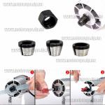 Доп фото Комплект гайка M17 и 5 цанг D6мм+D6.35мм+d8мм+d9.52+d10мм для съемных и кромочных фрезеров №12