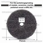 Доп фото Полировальный диск на заточные мини станки и точило гравер с гибким валом (75х20х10мм серый нейлон) GREY Nylon Grinding Wheel №6