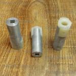 Доп фото Втулка соединитель для триммера Wintech WGT-1000 (конектор под трос 5мм, металл + пластик) высота 47мм без винта крепления №1