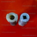 Доп фото Втулка соединитель для триммера Wintech WGT-1000 (конектор под трос 5мм, металл + пластик) высота 47мм без винта крепления №7