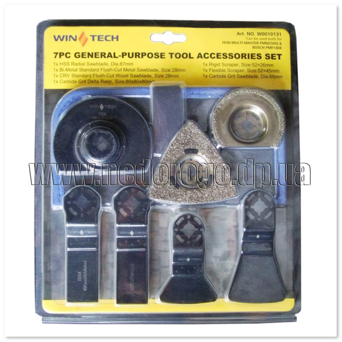 Универсальный набор насадок для реноватора Wintech W0010131 (7 ...